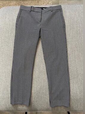 Ann Taylor mid rise black checkered pants size 0P